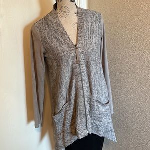 LOGO Heather Zip Up Cardigan Size XXS